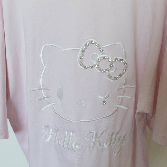 Forever 21 Hello Kitty Pink T shirt with crystals and pearls size M - Picture 5 of 7
